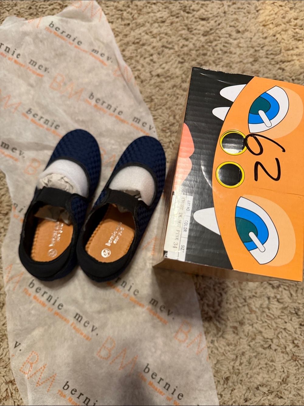 bernie mev. Navy Blue Kids Mary Jane Shoes